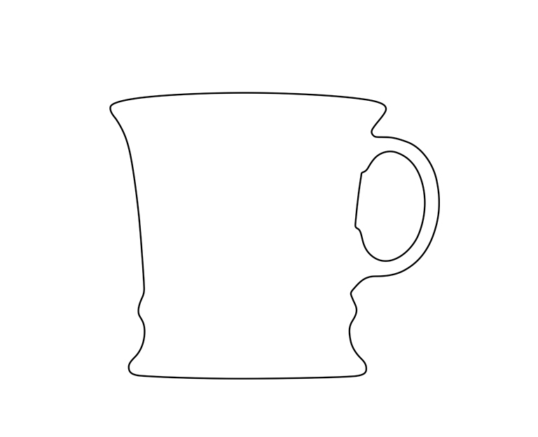 Werbetasse Kaffeehaferl - Form