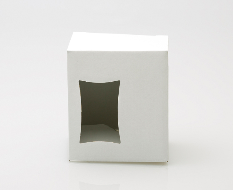 Gastro Porzellan Tassenverpackung - Weiße Einzelkartonage mit Fenster